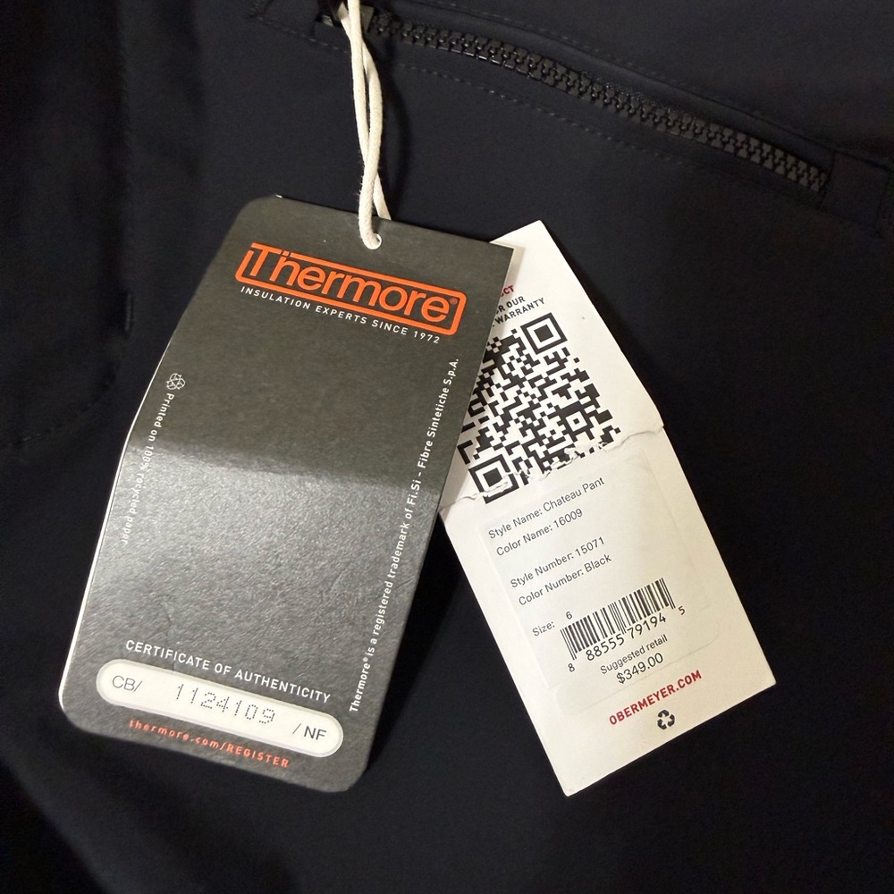 Obermeyer Black Chateau Ski Pants - Picture 3 of 5